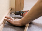 Монтаж плинтуса МДФ более 140 мм (1 погонный метр)