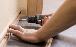 Монтаж плинтуса МДФ 110-140 мм (1 погонный метр)